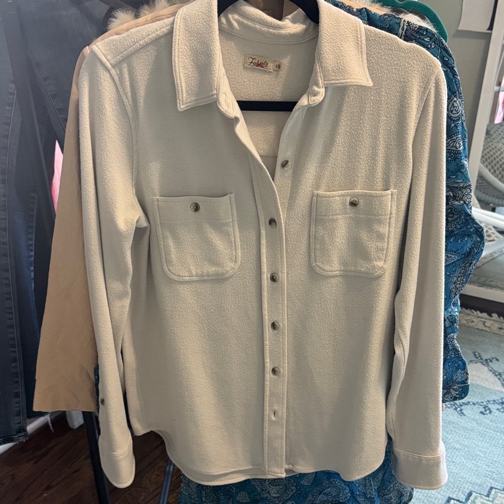 Faherty Cream Textured Shirt